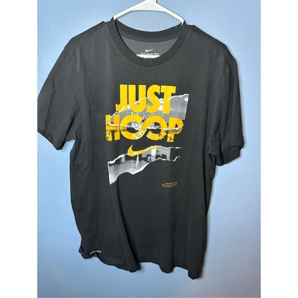 Nike Other - Nike Men’s Graphic Tee Dri Fit Basketball Just Hoop Black Size L